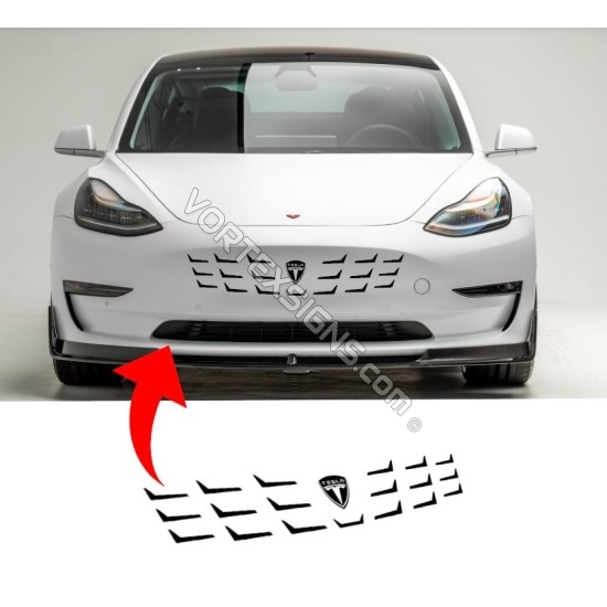 Tesla Model 3 bumper grille sticker decoration