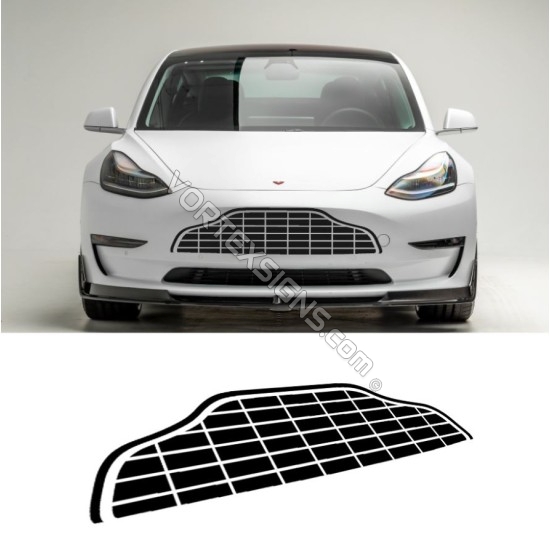 Aston martin grille sticker for tesla