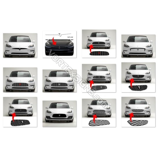 Afly Car Logo Decoration Sticker for 2023 Tesla Model 3 Model Y