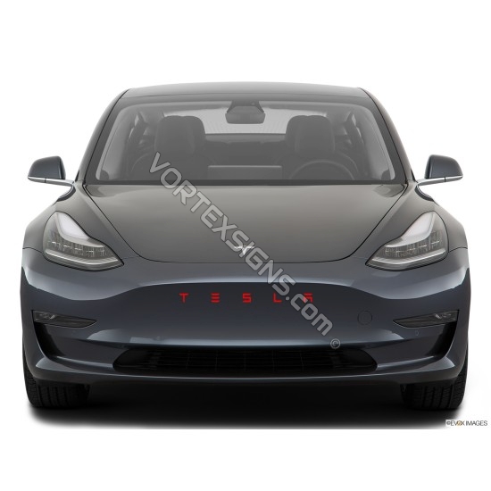 TESLA Bumper Grille Letters sticker