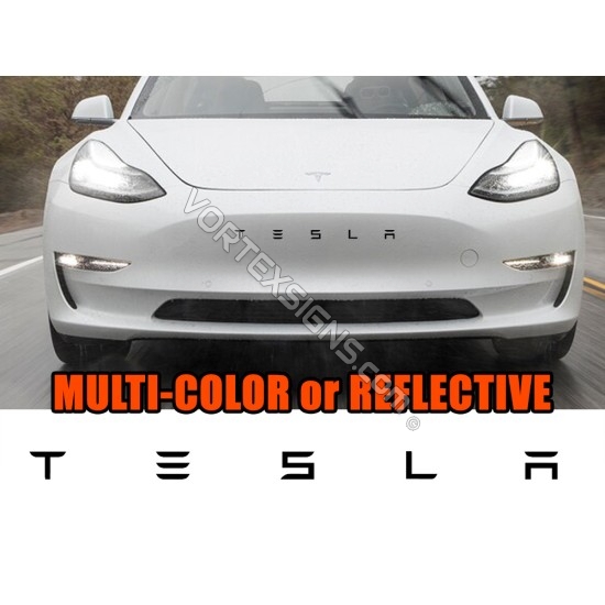 TESLA Bumper Grille Letters sticker