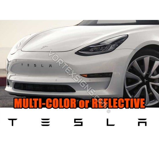 TESLA Bumper Grille Letters sticker