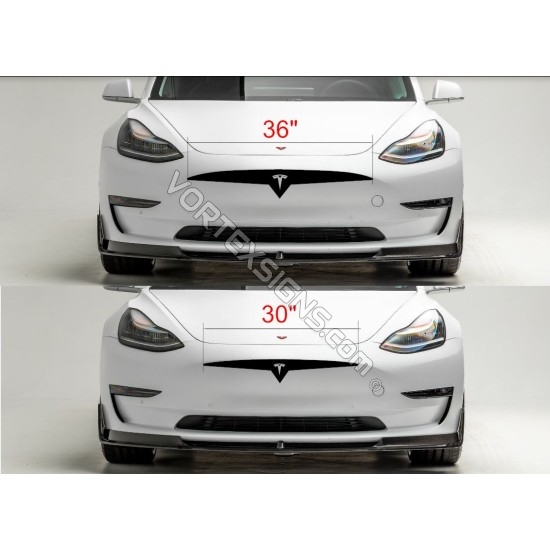 Model 3 bumper overlay decal sticker outline