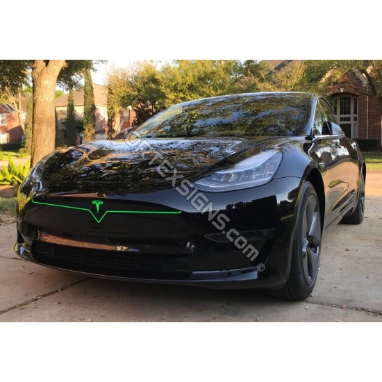 Model 3 bumper overlay decal sticker outline