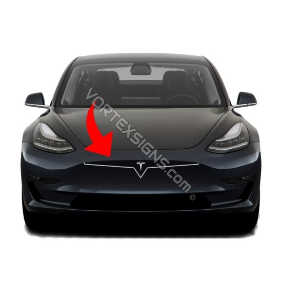 Model 3 bumper overlay decal sticker outline