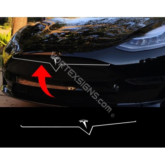 Model 3 bumper overlay decal sticker outline