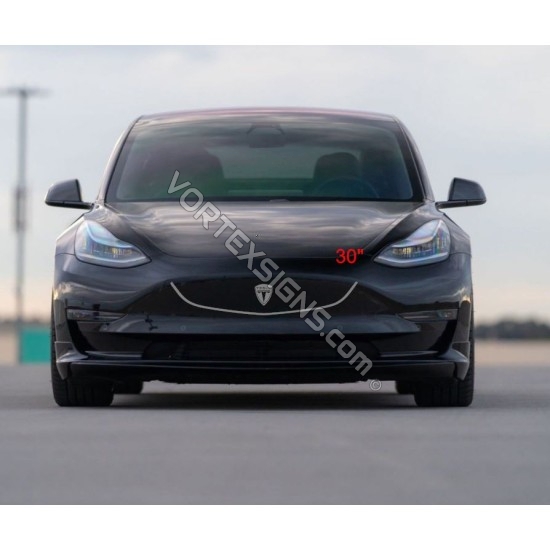 tesla model 3 model y grille outline decal sticker