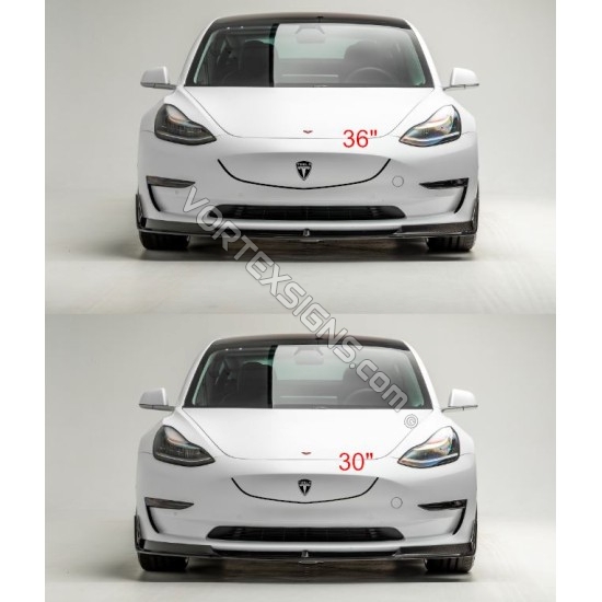 tesla model 3 model y grille outline decal sticker