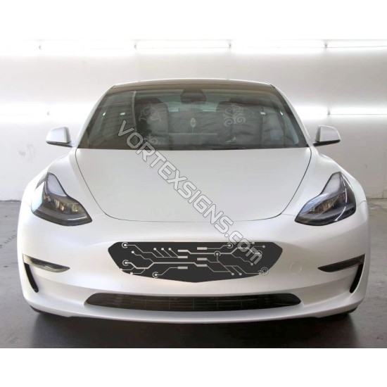 TRON style Tesla Model 3 Model Y grille decal