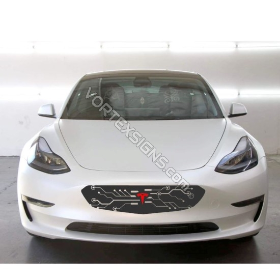 TRON style Tesla Model 3 Model Y grille decal