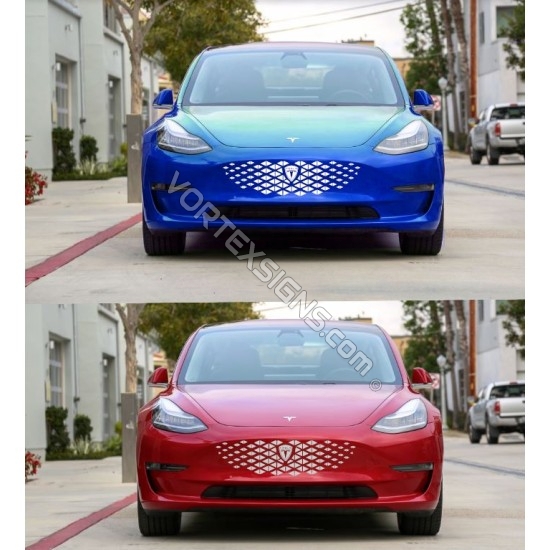 Tesla Model Y triangle design grille graphics