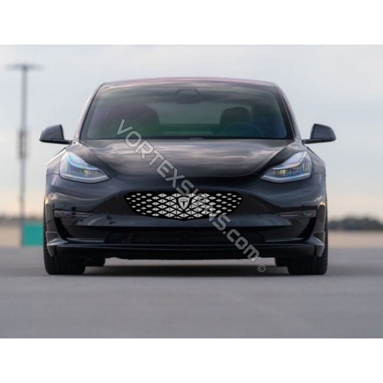 Fits For Tesla Model Y 5DR SUV Front Bumper Grille Sticker Decal Black  2020-2022