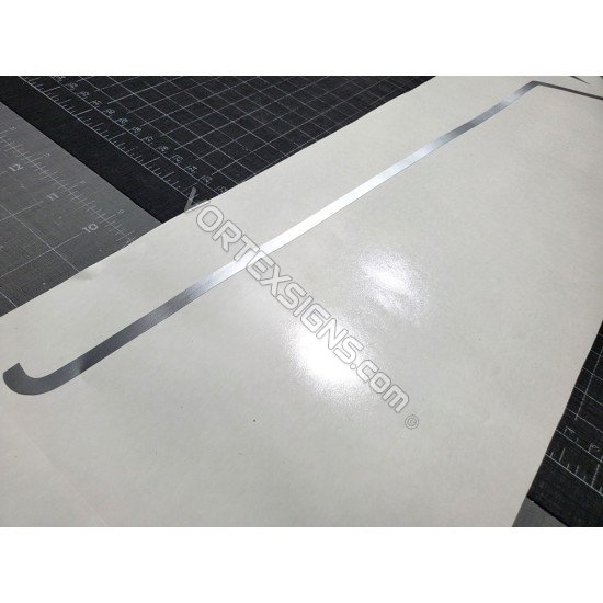 Model 3 bumper overlay decal sticker outline