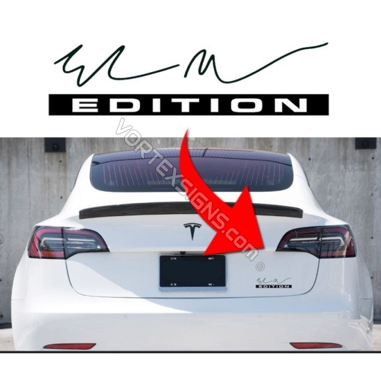 Trunk Elon Musk Edition decal sticker