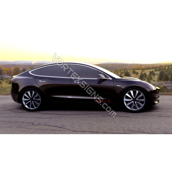 2pcs Model 3 door panel Decals sticker