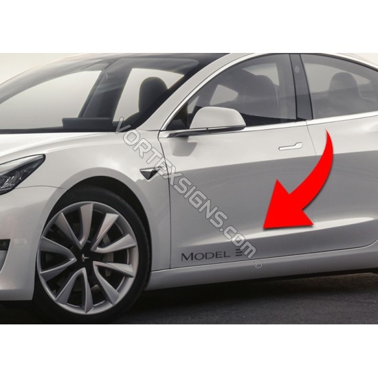 2pcs Model 3 door panel Decals sticker