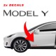 Tesla Model Y Decals for exterior of the car