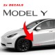 Tesla Model Y Decals for exterior of the car