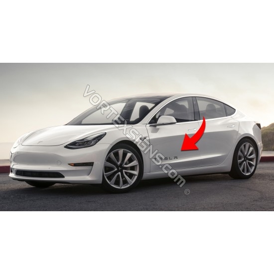 tesla door panel text sticker