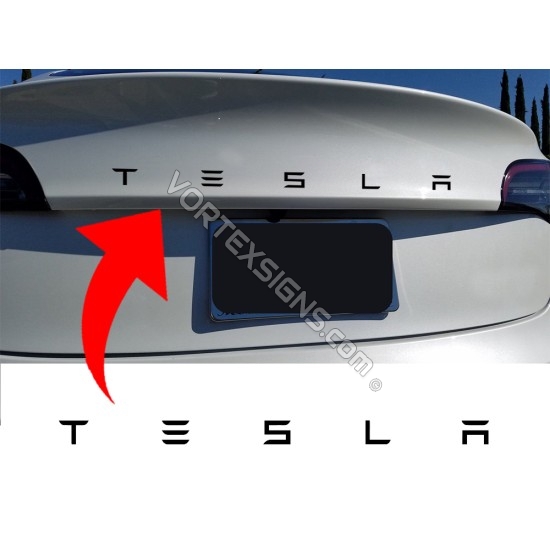 Tesla Trunk letters sticker decal sticker