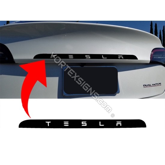 SALE! Tesla Model 3 Y Trunk Accent - Custom Text decals & stickers online -  10% OFF