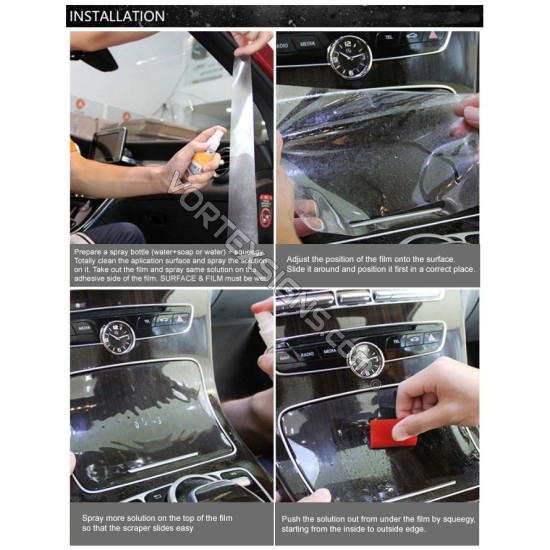 Audi A6 center console protection film