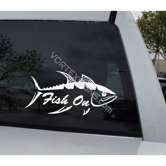 SALE! Fish on decal for tuna decals & stickers online - 10% OFF