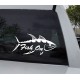 Fish on decal for tuna sticker