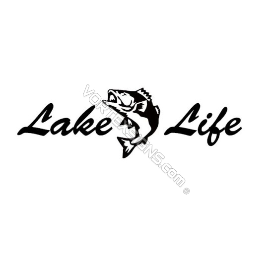 Lake Life decal with Bass sticker