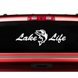 Lake Life decal with Bass
