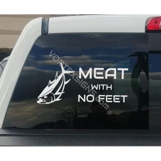 Meat with no feet sticker bumper sticker