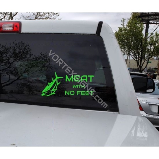 Meat with no feet sticker bumper sticker