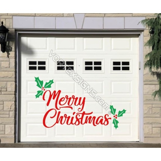 christmas garage sign letters graphic decals