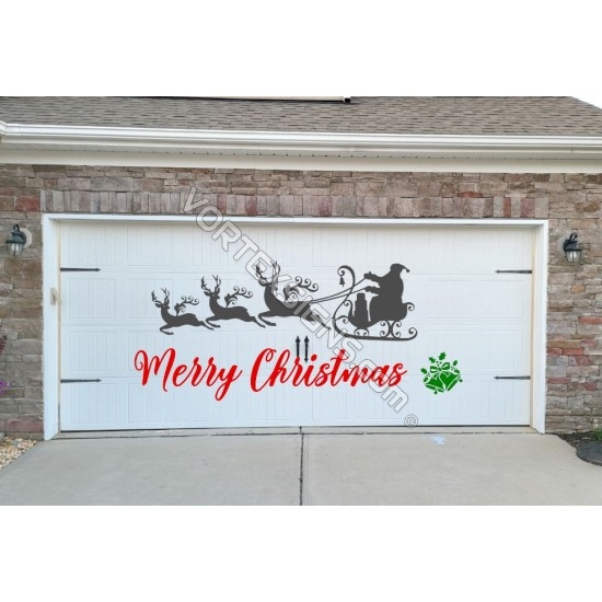 christmas garage sign letters graphic decals