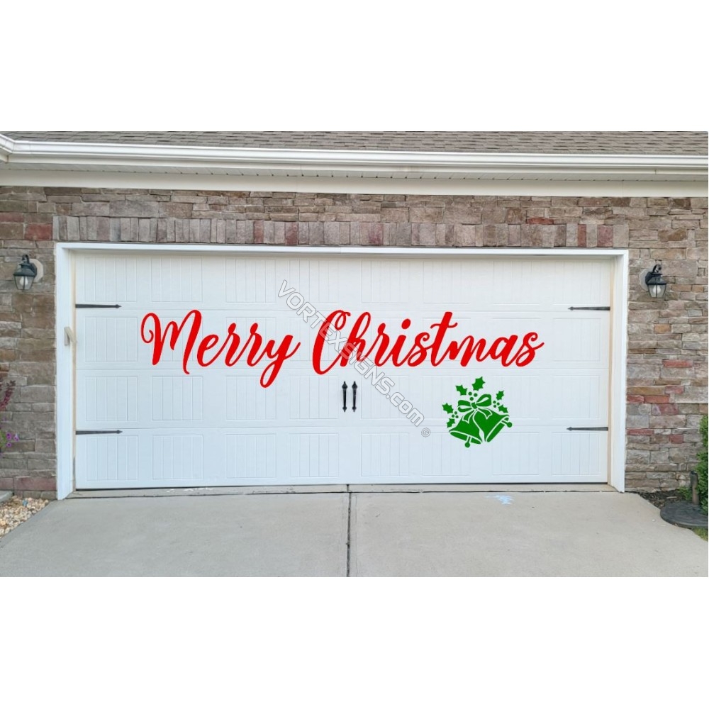 Merry Christmas garage door sign decal decoration