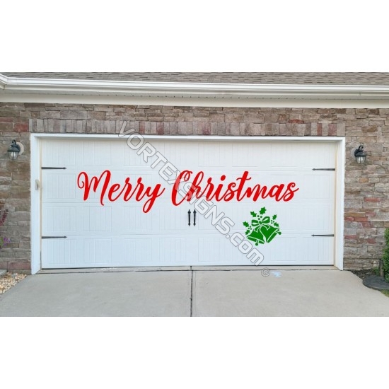 christmas garage sign letters graphic decals