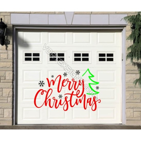 christmas garage sign letters graphic decals