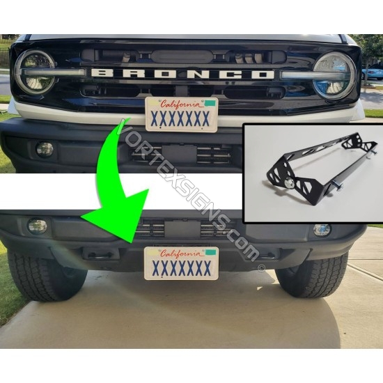 bronco license plate mount