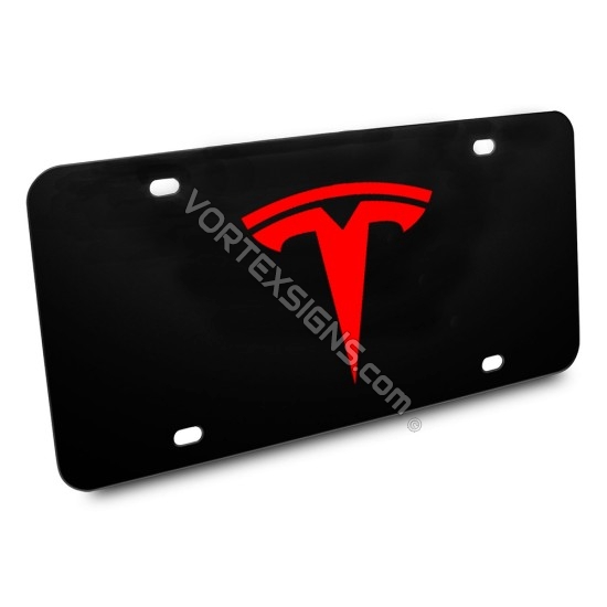 Tesla Logo custom vanity Plates