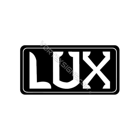 12x   LUX Static cling logo sticker