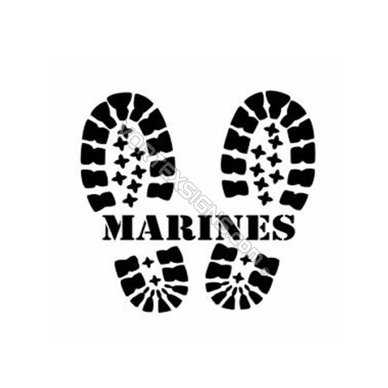 USMC Marines boots print sticker