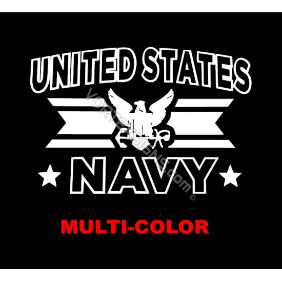 thumbnail image 2 of US Navy Retired Vinyl Car Window Decal – 6 Inch, White, Made In USA 2 of 5