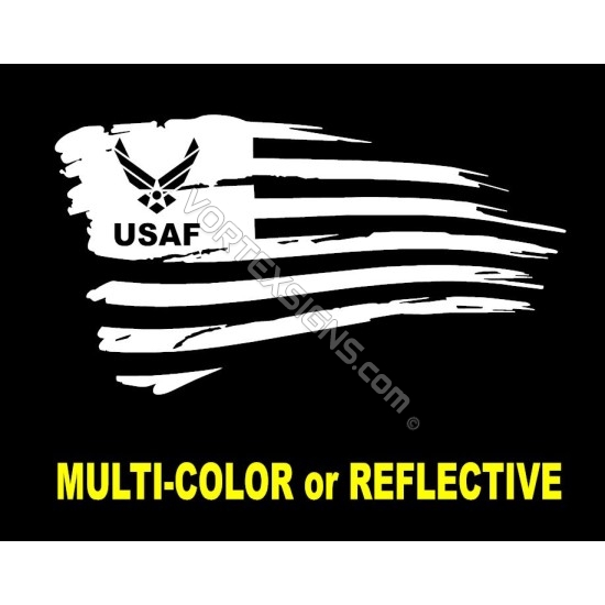 USAF logo flag 2 sticker