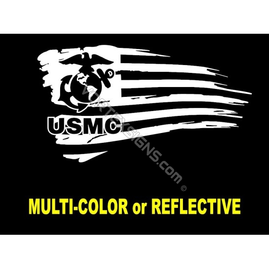 USMC logo flag 1 sticker