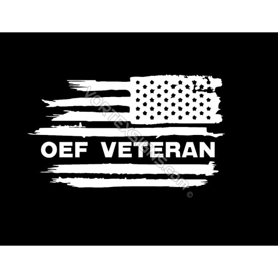 OEF Veteran US Flag 1 sticker