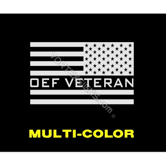 OEF Veteran US Flag 2 sticker