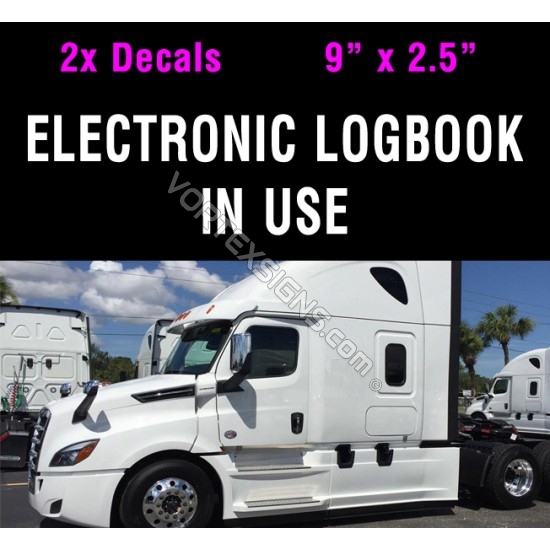 ELD Electronic LogBook In Use sticker