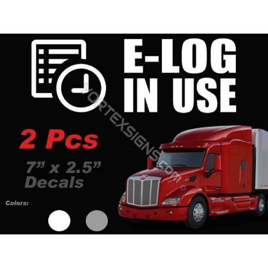 ELD E log In Use sticker