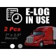 ELD E log In Use sticker