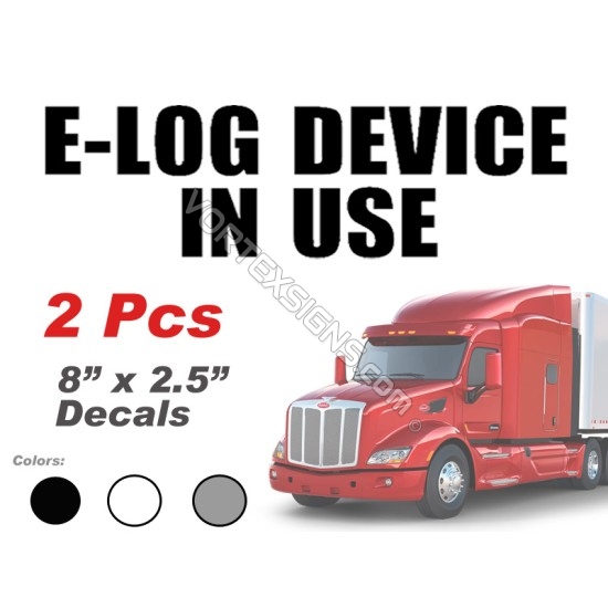 ELD E log Device In Use sticker